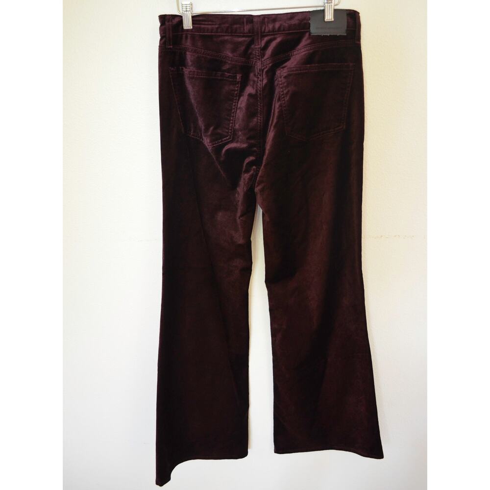 Citizens of Humanity Kimberly Velvet 70's Flare Pants Burgundy - Picture 5 of 7